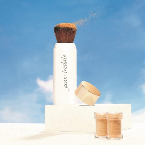 美國jane iredale防曬礦物粉 物理防曬SPF 30 PA+++(限量套裝 1掃+ 3粉）兩色