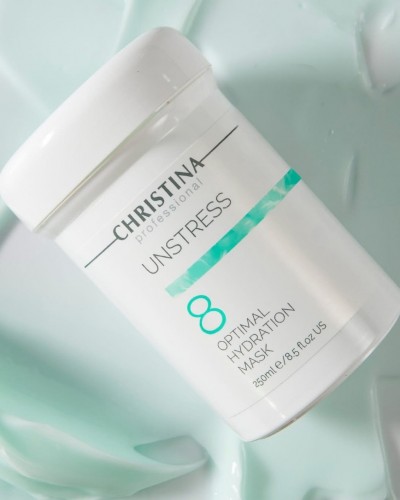 Christina unstress 8 optimal  hydration mask 250ml (美容院庄） 🌿臻萃瑩潤煥彩面膜